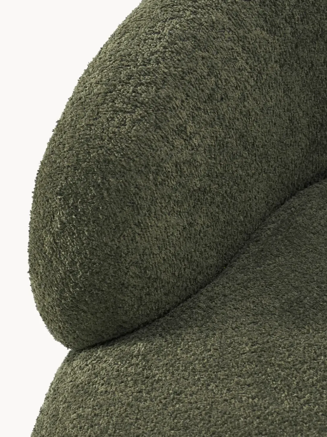 Sillón lounge de borreguillo bouclé Alba