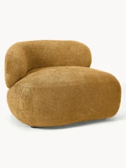 Sillón lounge de borreguillo bouclé Alba