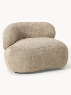 Sillón lounge de borreguillo bouclé Alba