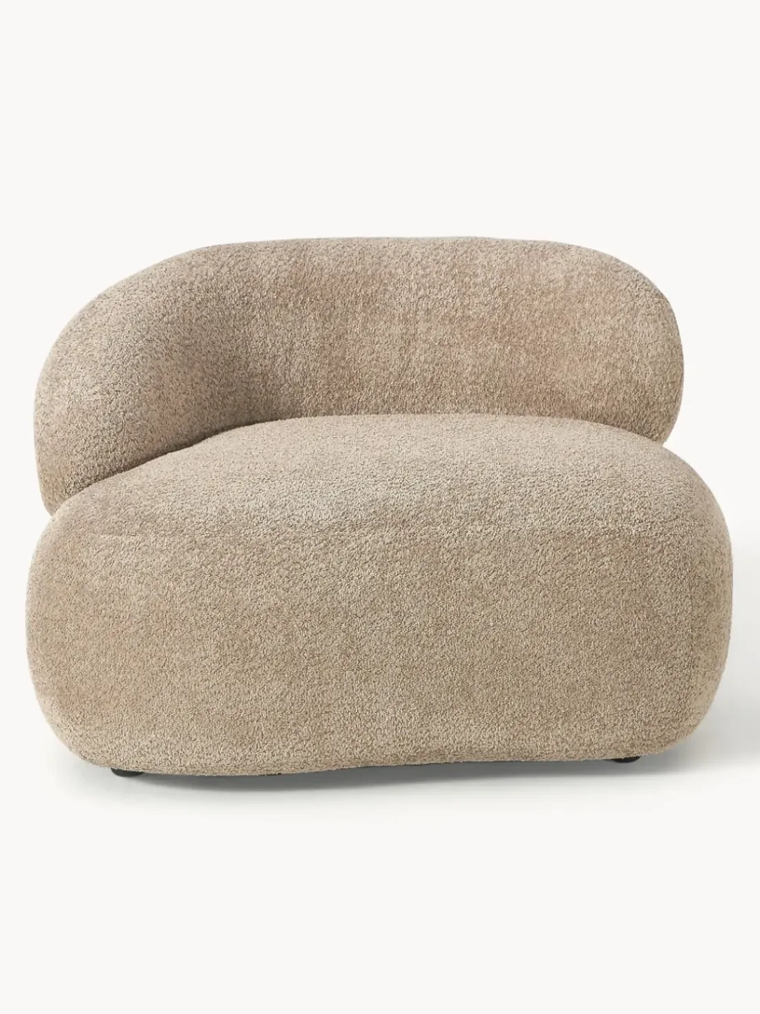 Sillón lounge de borreguillo bouclé Alba