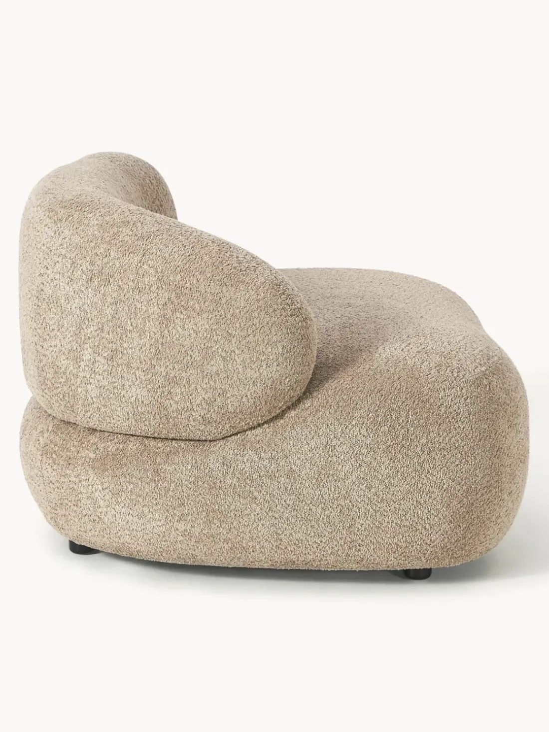 Sillón lounge de borreguillo bouclé Alba