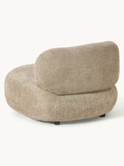 Sillón lounge de borreguillo bouclé Alba