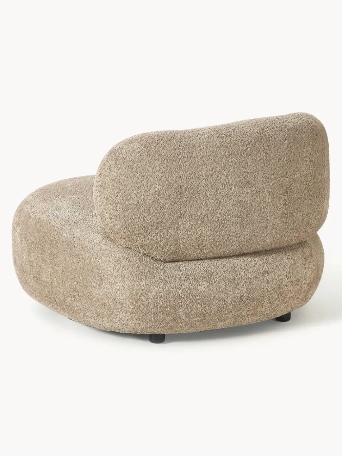 Sillón lounge de borreguillo bouclé Alba