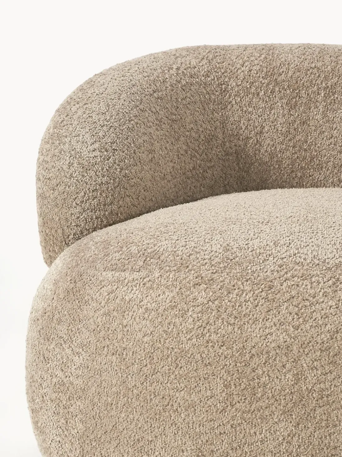 Sillón lounge de borreguillo bouclé Alba