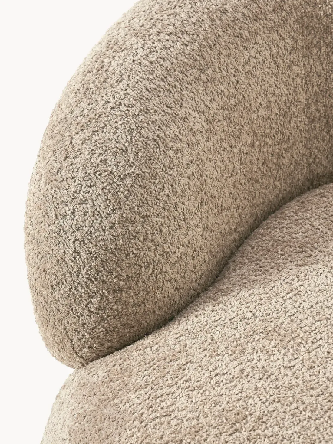 Sillón lounge de borreguillo bouclé Alba