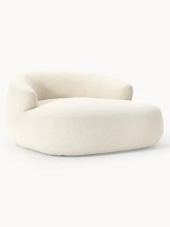 Sillón lounge grande en tejido bouclé Sofia