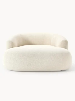 Sillón lounge grande en tejido bouclé Sofia