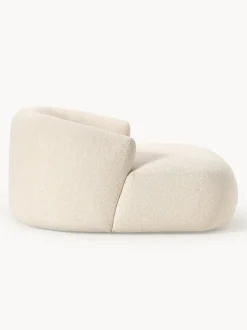 Sillón lounge grande en tejido bouclé Sofia