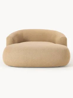 Sillón lounge grande en tejido bouclé Sofia