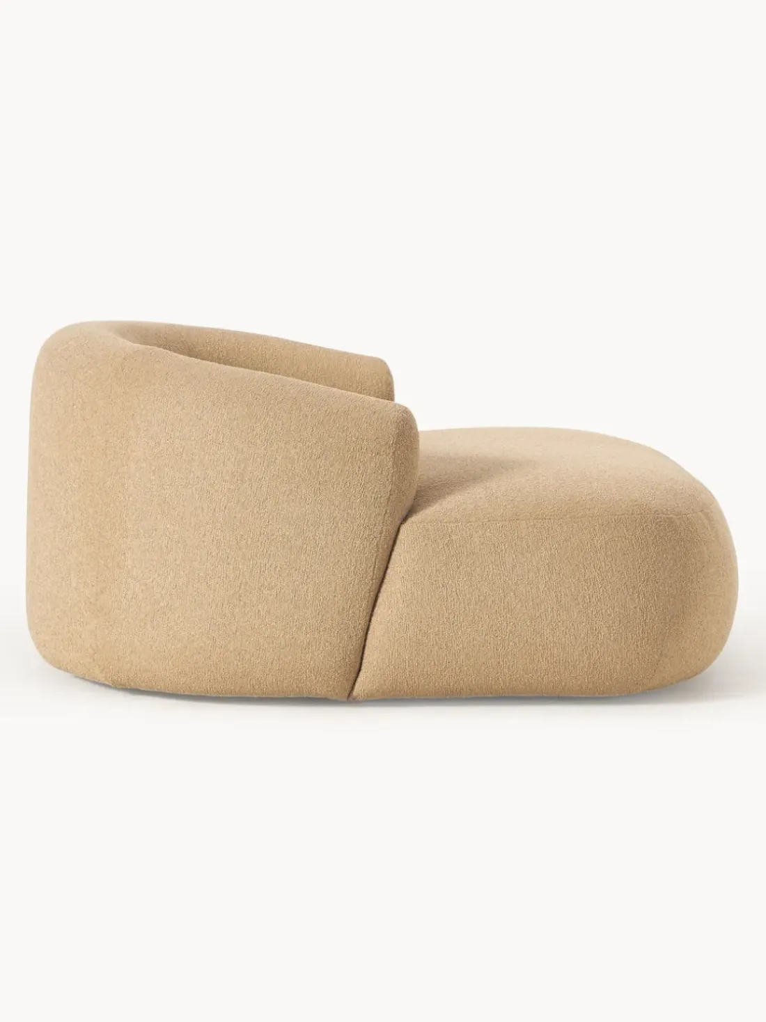 Sillón lounge grande en tejido bouclé Sofia