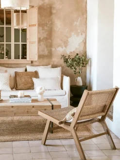 Sillón para exterior con apariencia de madera Palina