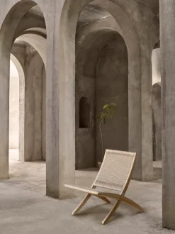 Sillón plegable con asiento y respaldo tejidos a mano MG501 Cuba