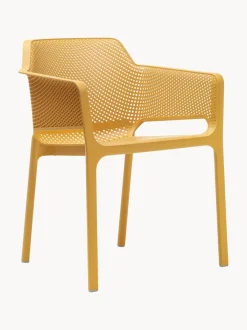 Sillones de jardín apilables con reposabrazos Net, 2 uds.