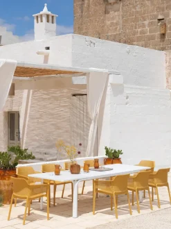 Sillones de jardín apilables con reposabrazos Net, 2 uds.