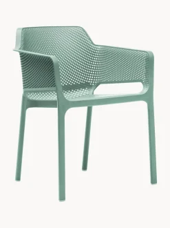 Sillones de jardín apilables con reposabrazos Net, 2 uds.