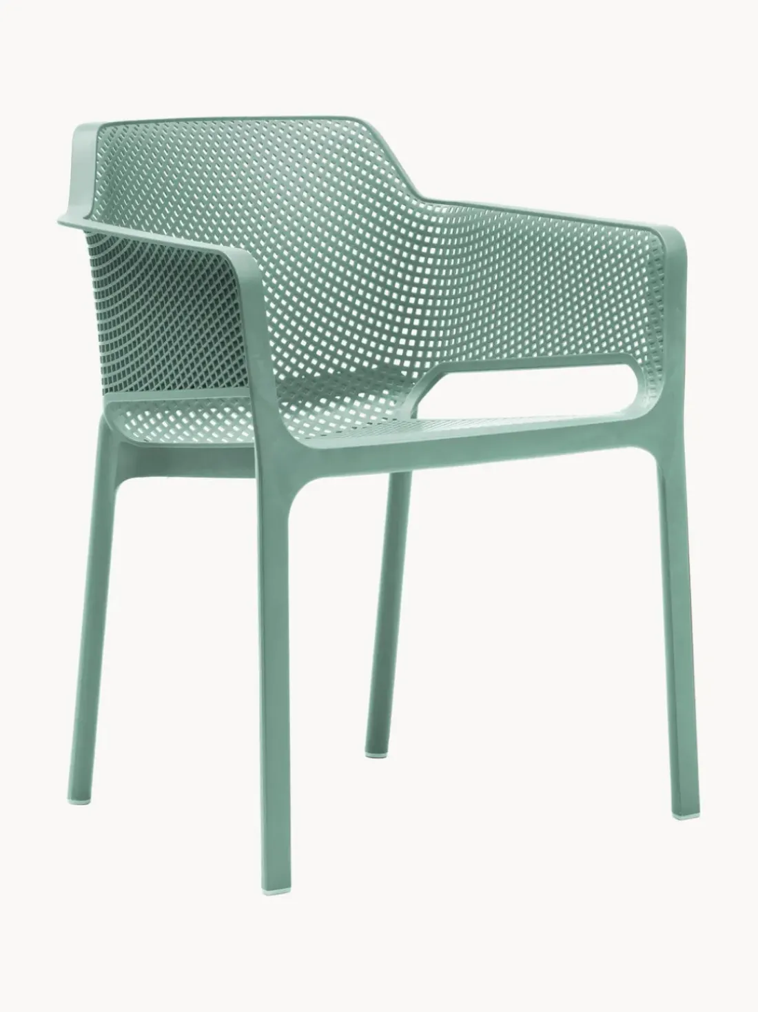 Sillones de jardín apilables con reposabrazos Net, 2 uds.