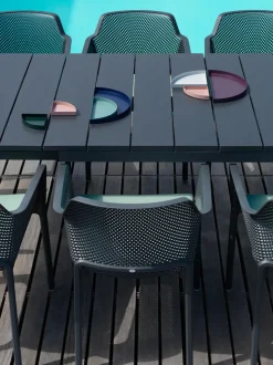 Sillones de jardín apilables con reposabrazos Net, 2 uds.