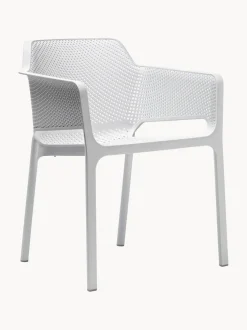 Sillones de jardín apilables con reposabrazos Net, 2 uds.