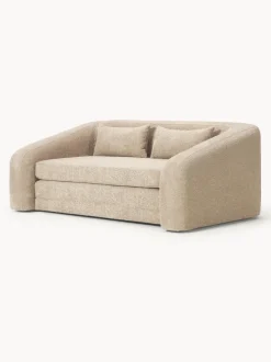 Sofá cama de borreguillo bouclé Eliot (2 plazas)