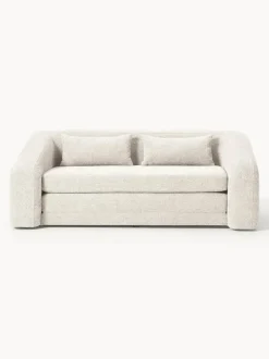 Sofá cama de borreguillo bouclé Eliot (2 plazas)