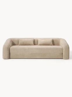 Sofá cama de borreguillo bouclé Eliot (3 plazas)
