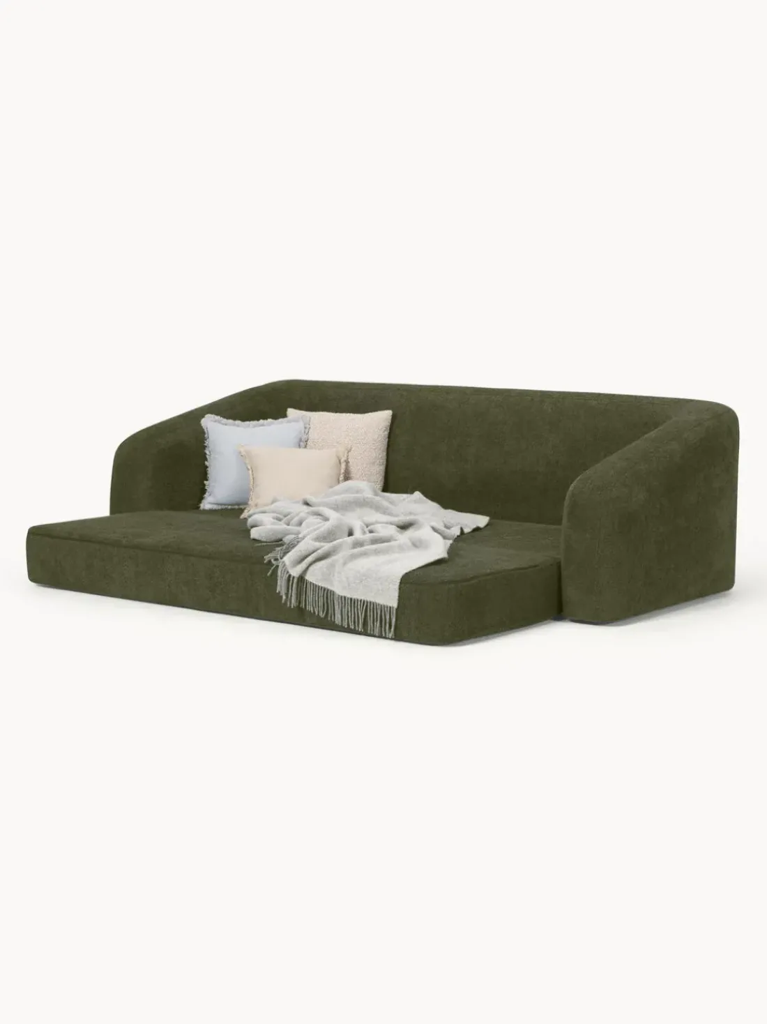 Sofá cama de borreguillo bouclé Eliot (3 plazas)