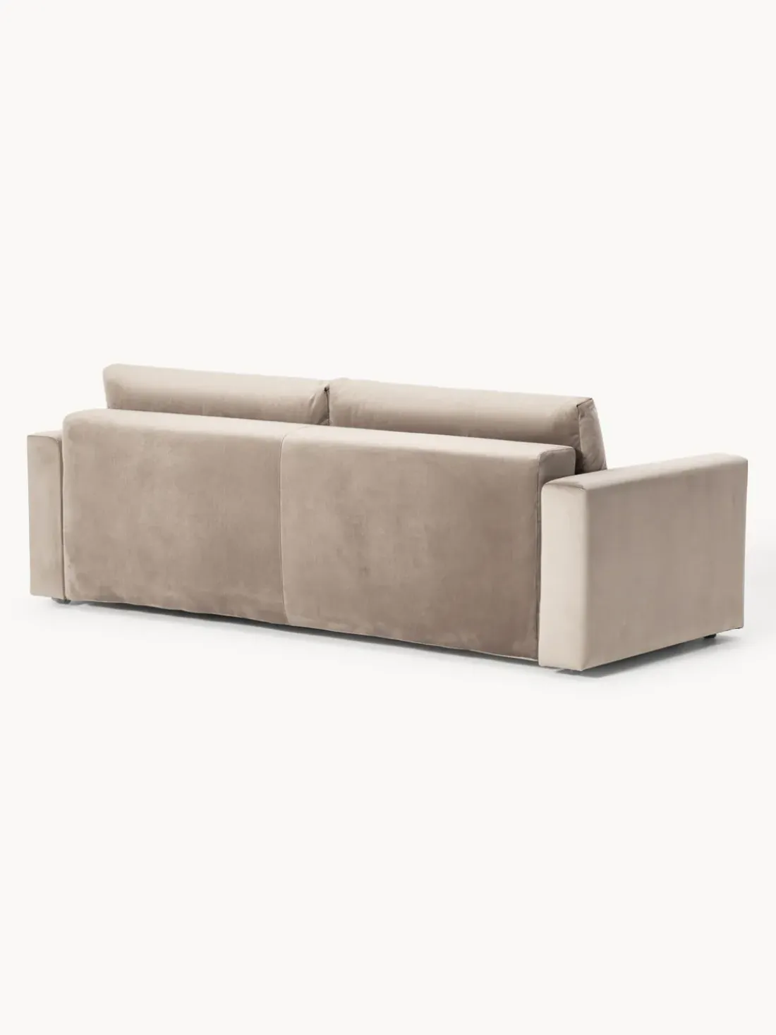 Sofá cama de terciopelo Tasha (3 plazas), con espacio de almacenamiento