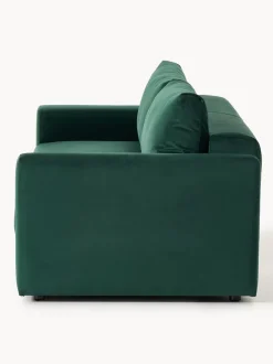 Sofá cama de terciopelo Tasha (3 plazas), con espacio de almacenamiento