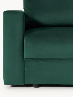 Sofá cama de terciopelo Tasha (3 plazas), con espacio de almacenamiento
