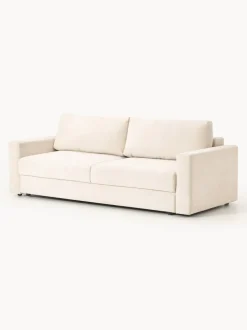 Sofá cama de terciopelo Tasha (3 plazas), con espacio de almacenamiento