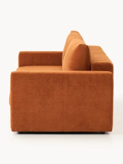Sofá cama de terciopelo Tasha (3 plazas), con espacio de almacenamiento