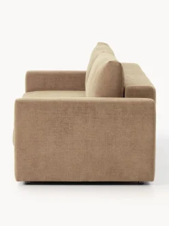Sofá cama de terciopelo Tasha (3 plazas), con espacio de almacenamiento