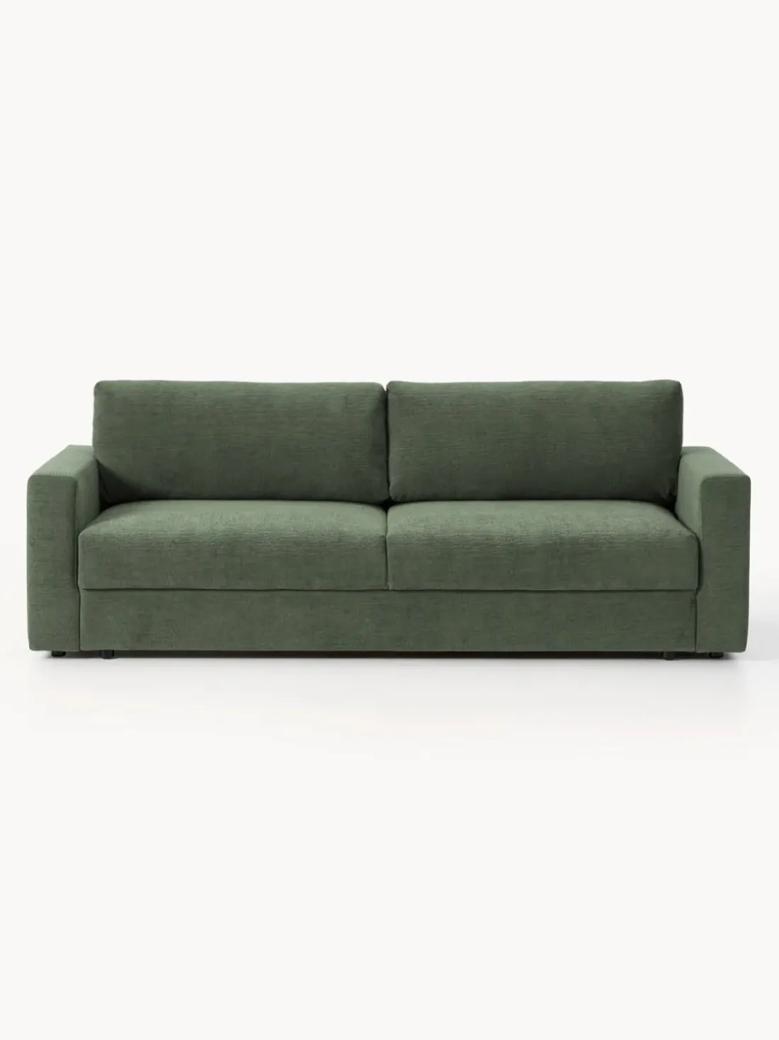Sofá cama de terciopelo Tasha (3 plazas), con espacio de almacenamiento