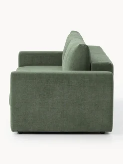 Sofá cama de terciopelo Tasha (3 plazas), con espacio de almacenamiento