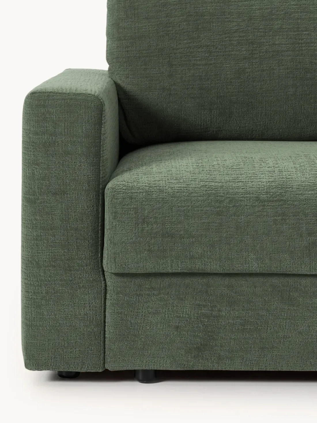 Sofá cama de terciopelo Tasha (3 plazas), con espacio de almacenamiento