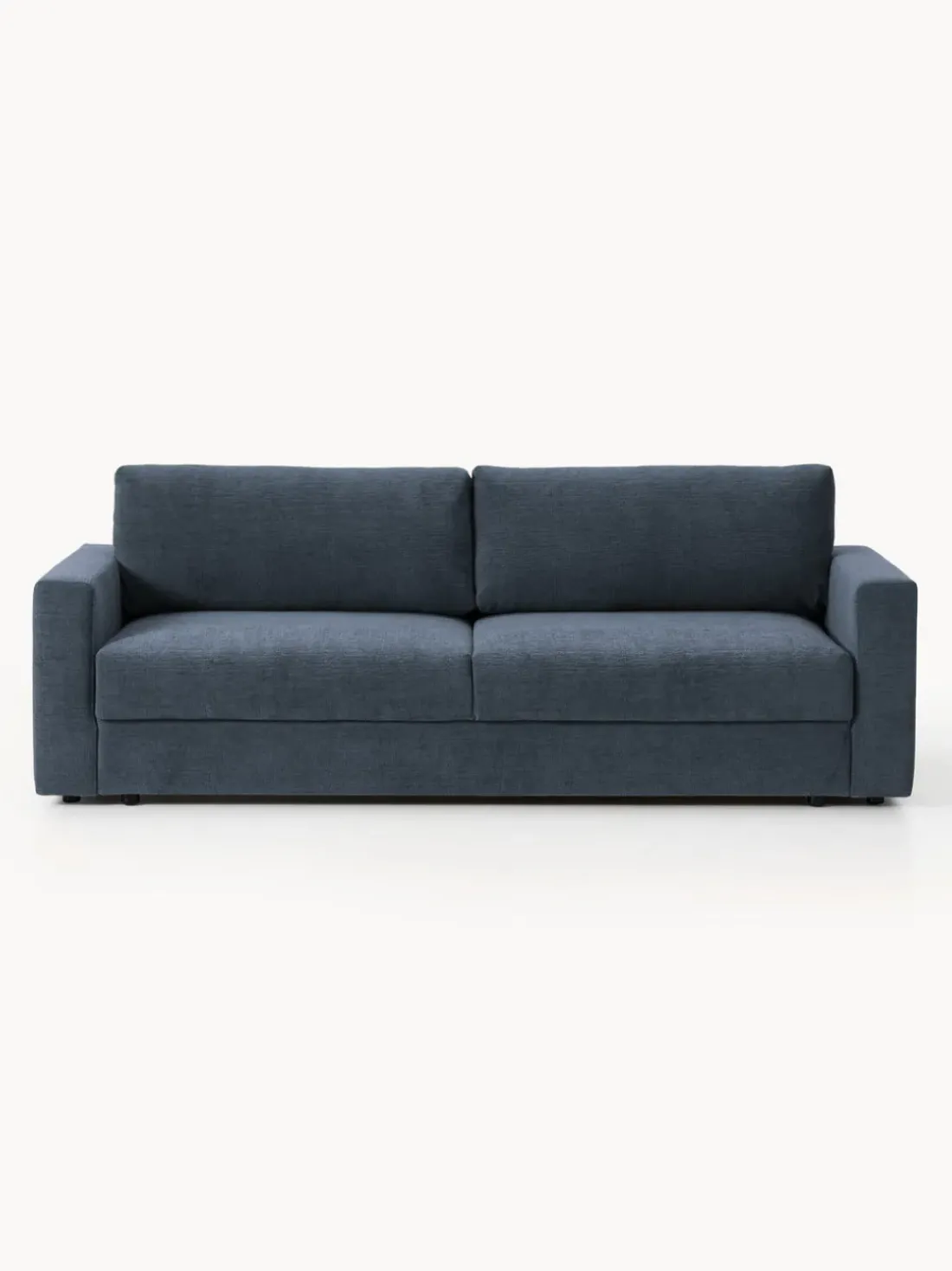 Sofá cama de terciopelo Tasha (3 plazas), con espacio de almacenamiento