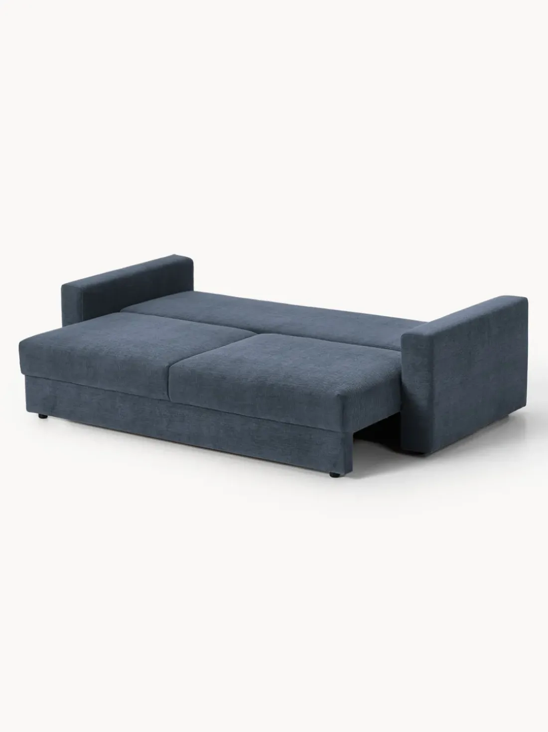 Sofá cama de terciopelo Tasha (3 plazas), con espacio de almacenamiento