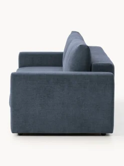 Sofá cama de terciopelo Tasha (3 plazas), con espacio de almacenamiento