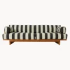 Sofá lounge para exterior de madera de teca Stracciatella