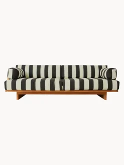 Sofá lounge para exterior de madera de teca Stracciatella