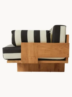 Sofá lounge para exterior de madera de teca Stracciatella