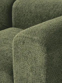 Sofá modular con reposapiés de borreguillo bouclé Natalie (3 plazas)