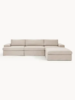 Sofá modular con reposapiés izquierdo/derecho Russell (4 plazas), desenfundable
