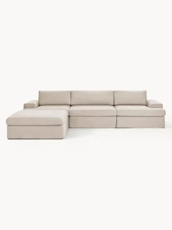 Sofá modular con reposapiés izquierdo/derecho Russell (4 plazas), desenfundable