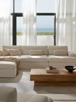 Sofá modular con reposapiés izquierdo/derecho Russell (4 plazas), desenfundable