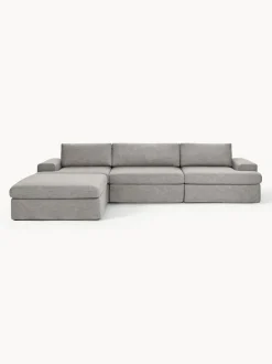 Sofá modular con reposapiés izquierdo/derecho Russell (4 plazas), desenfundable