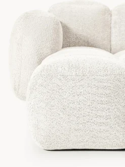 Sofá modular de borreguillo bouclé con reposapiés Tayla (3 plazas)