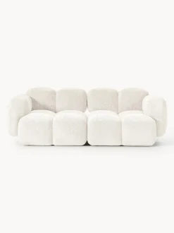 Sofá modular de borreguillo bouclé Tayla (3 plazas)