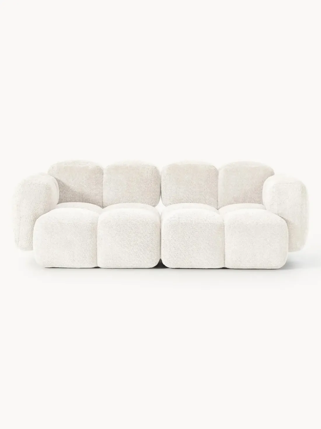 Sofá modular de borreguillo bouclé Tayla (3 plazas)