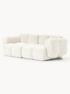 Sofá modular de borreguillo bouclé Tayla (3 plazas)